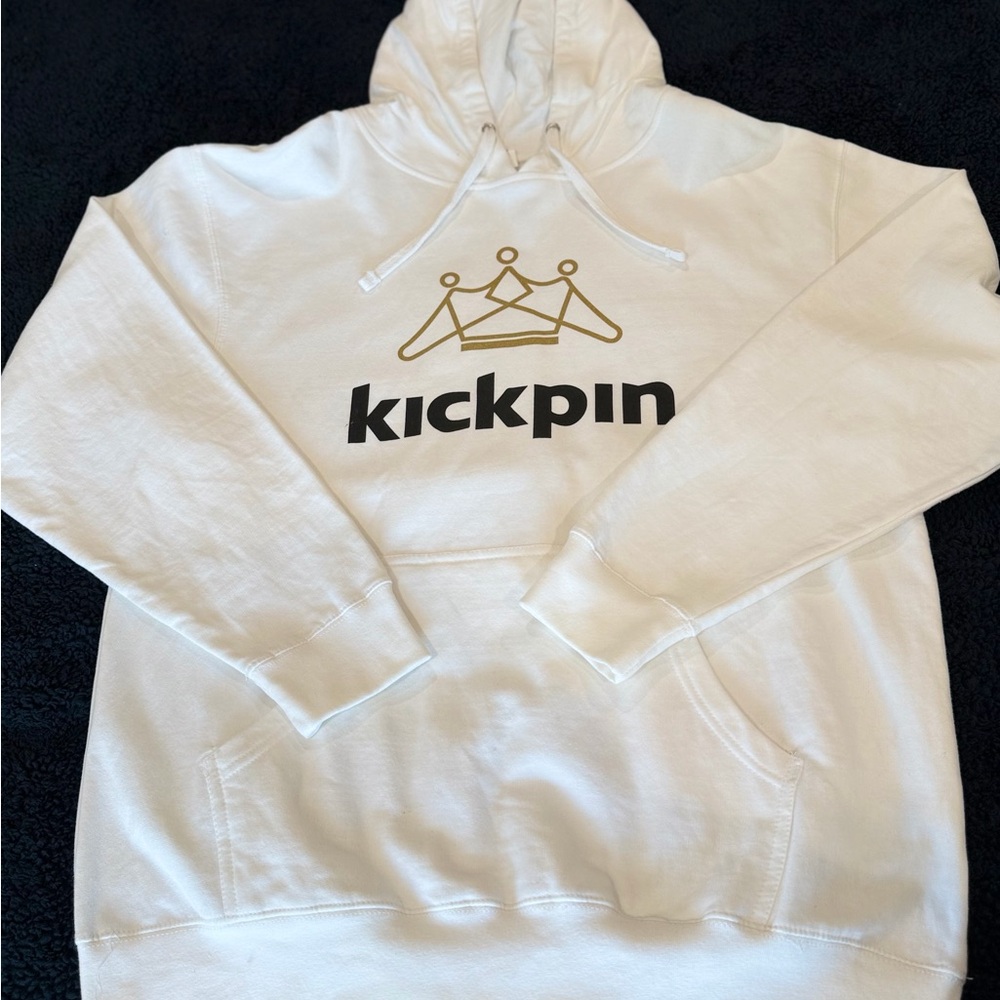 Kickpin White Hoodie for Men